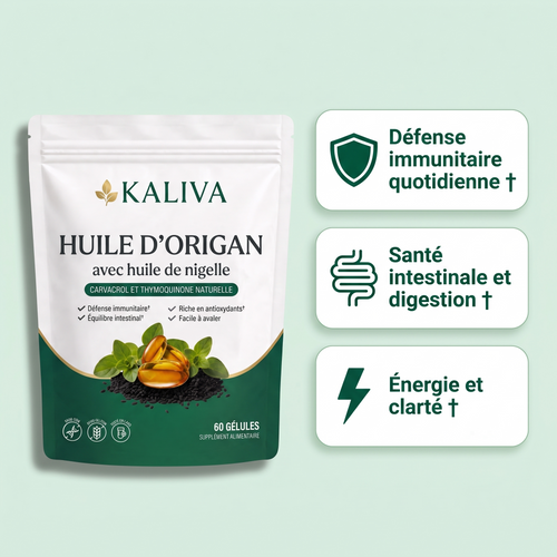 Pochette Kaliva et ses trois bienfaits : immunité, digestion, énergie